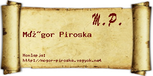 Mógor Piroska névjegykártya