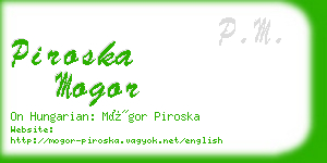 piroska mogor business card